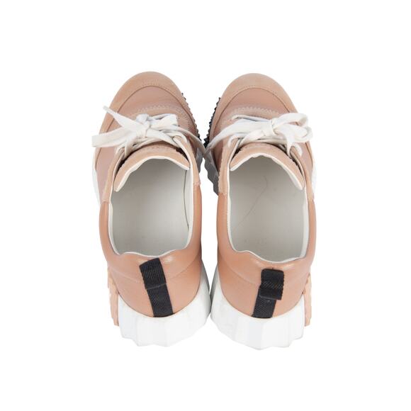 HERMÈS Pink Leather Bouncing Sneakers Size 37 - Picture 3 of 4